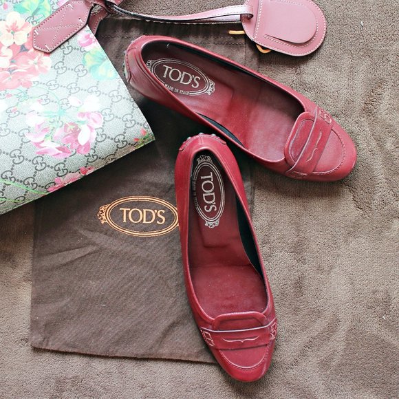 RED Leather PUMP Tods - Picture 2 of 11
